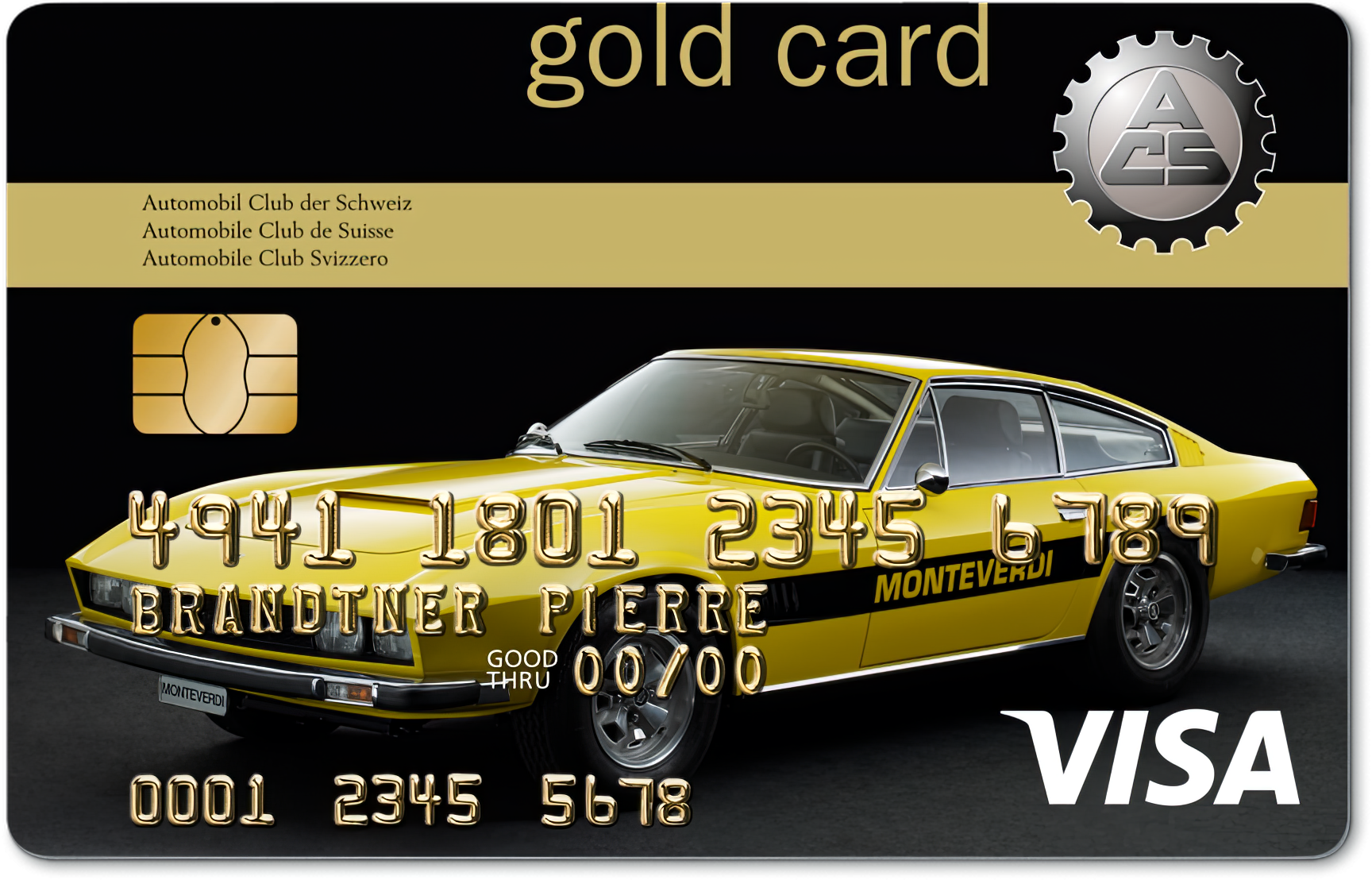 ACS Visa Gold Swiss Automobile Club Credit Card - Switzerland Credit Card - Swiss Credit Cards List HD Version