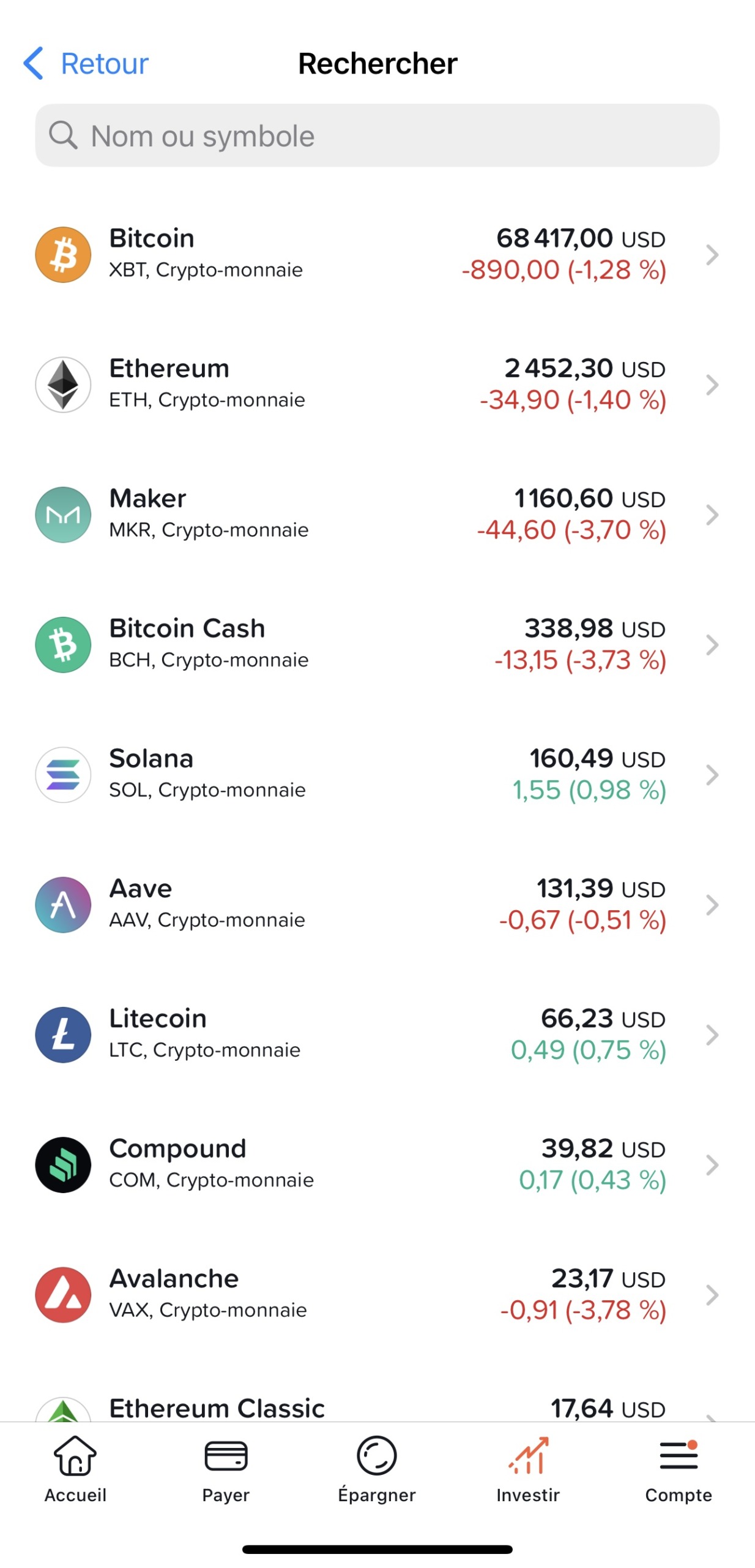 Yuh - crypto-monnaies - trading