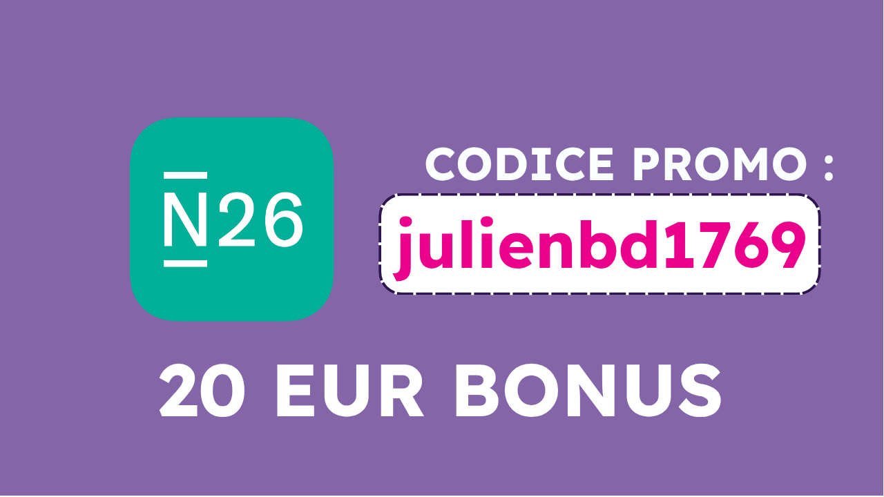 Codice promo N26 ufficiale (julienbd1769)